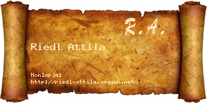 Riedl Attila névjegykártya